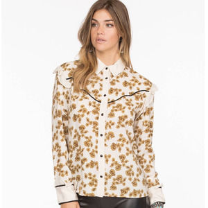 Double D Ranch 5th Avenue Western Floral Blouse Top-XL
